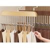 Hölzerner Sling-Aufhänger-Organizer mit mehreren Haken für Unterwäsche, BHs, Westen, platzsparendes, langlebiges Aufbewahrungsregal, Kleiderbügel
