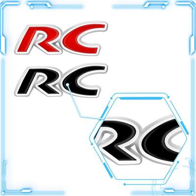 Pegatina de Coche Estilo Emblema RC Calcomanía de Maletero Trasero para RC SPORT GT 106 205 206 207 208 301 306 307 308S 406 407 408 508 806
