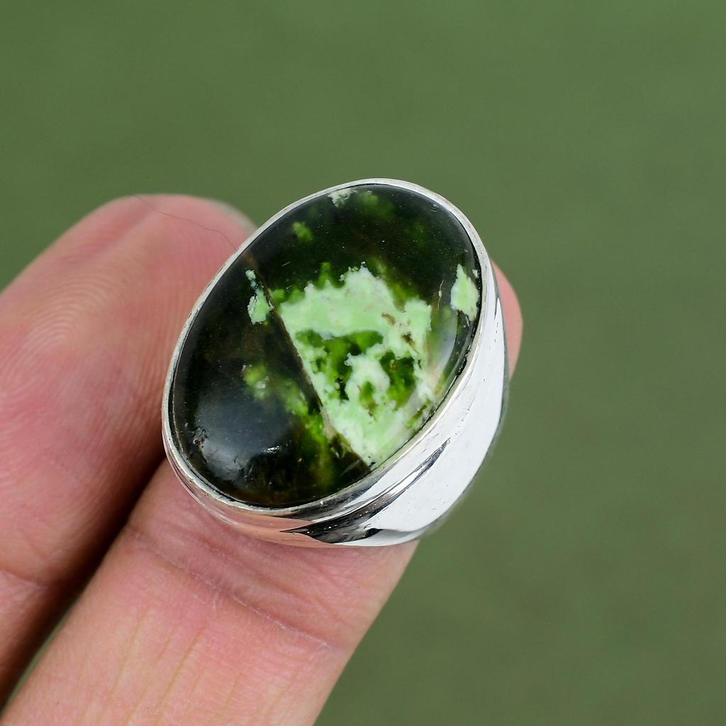 Australian Chrome Chalcedony Ring 925 Sterling Silver Rings Handmade Jewelry Natural Gemstone Ring Anniversary Gifts Available In Ring Size