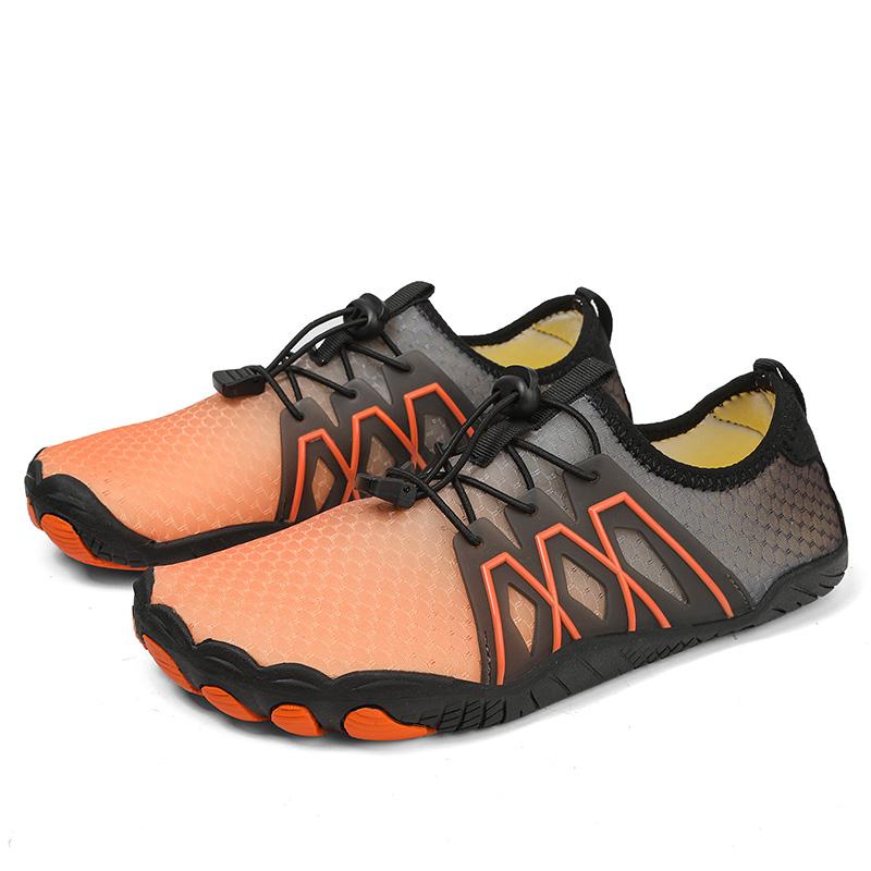 Herren Barfuß Flats Weite Handfläche Fahrschuhe Damen Orange Wasser Aqua Schwimmen Flussaufwärts Schuhe Yoga Fitness Schuhe Große Größe