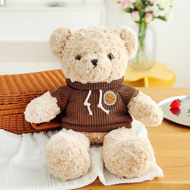 Sweatshirt Bear Doll Teddy Bear Dolls Give Girls Holiday Gifts To Accompany Big Bear Pillow Event Gifts