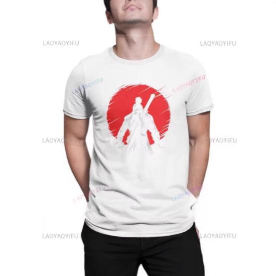 UN BRAS LOUP ROUGE SOLEIL SEKIRO OMBRES DIE DEUX FOIS print T-shirt
