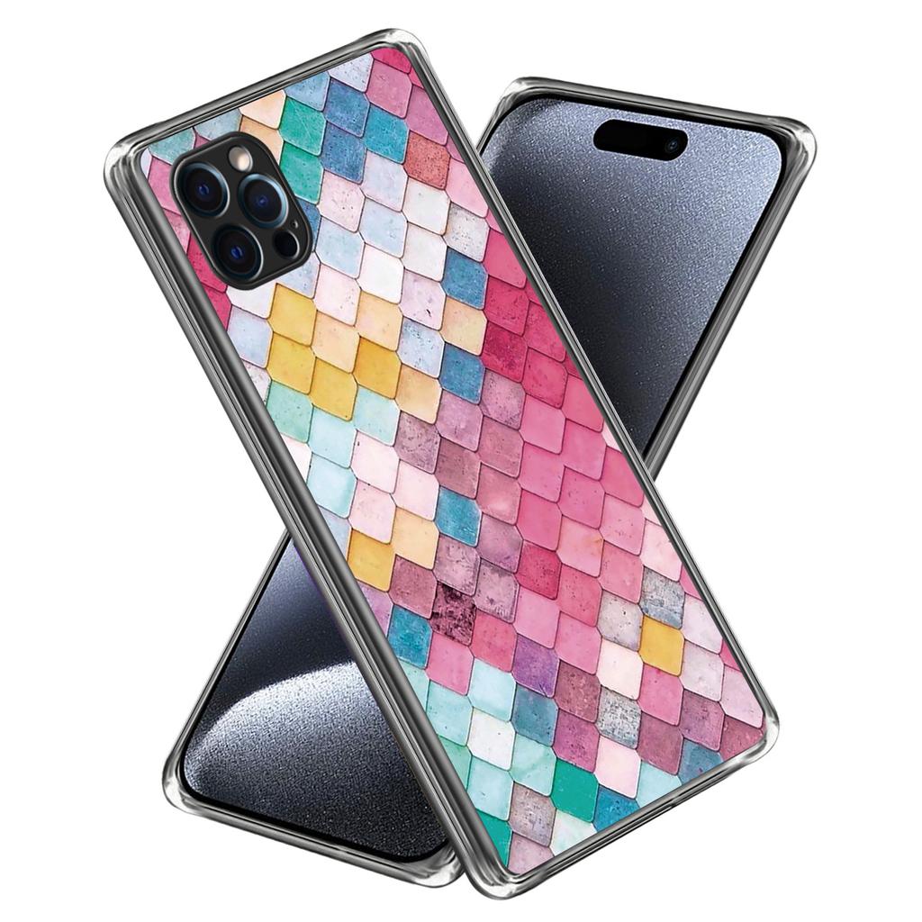 For iPhone 16 Pro Max Case Pattern Printed Shockproof TPU Phone Cover