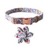 Fashion Dog Collar+Leash+Necktie Set Completes with Colorful Floral Print Bow Perfect for Pets Outstanding in the Crowd
