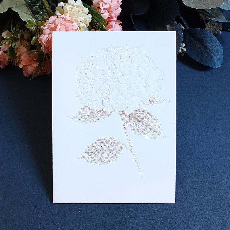 

Элегантная тисненая цветочная открытка ко Дню учителя, на свадьбу и в качестве подарка благодарности