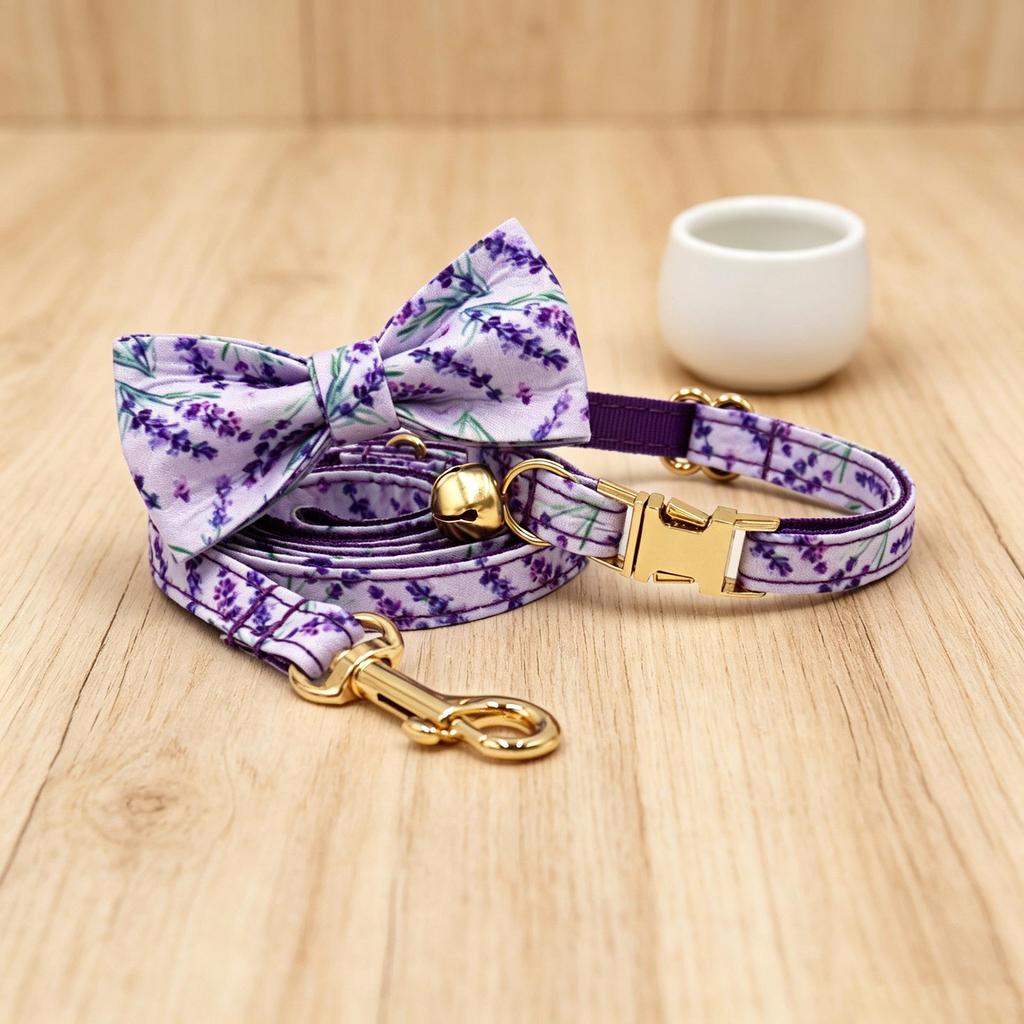 Summer Fruit Floral Cat Collar Set with Laser Engraving Option