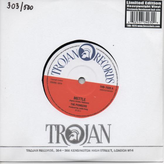 

7inch Record PIONEERS BEVERLEYS ALL STARS Mettle Hook Line And Sinker THB7026 Trojan Records 2013 UK Reggae Ska Dub Used