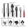 10 Pieces Drain Cleaner Combination Cutter Head Set ,for Pipeline Dredging Machine, Attachment,