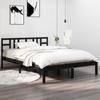 VidaXL Bed Frames Black Solid Pine Wood 200x200 Cm 3105429