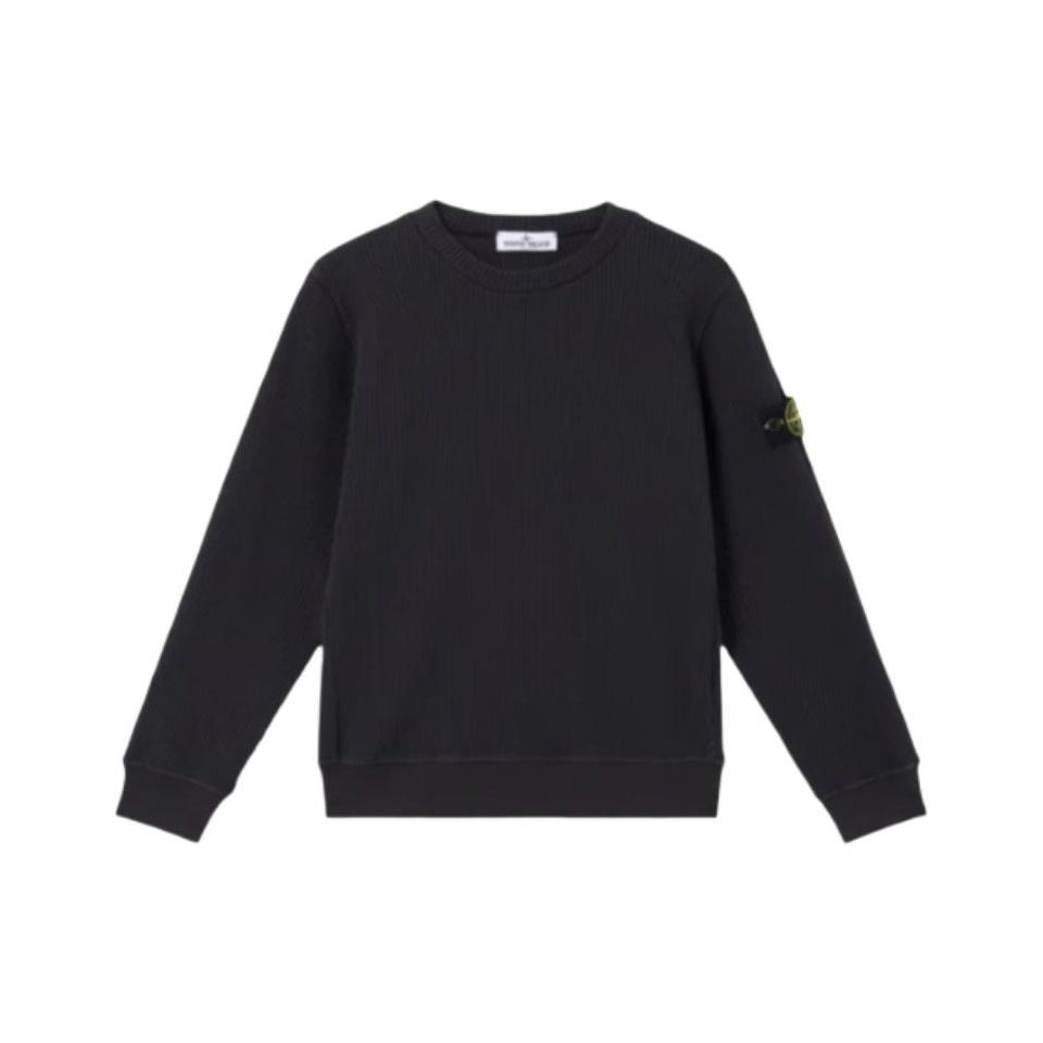 STONE ISLAND Solid Color Long Sleeve T-Shirt Kids Tops Blue K1S166100006S0044-V0020
