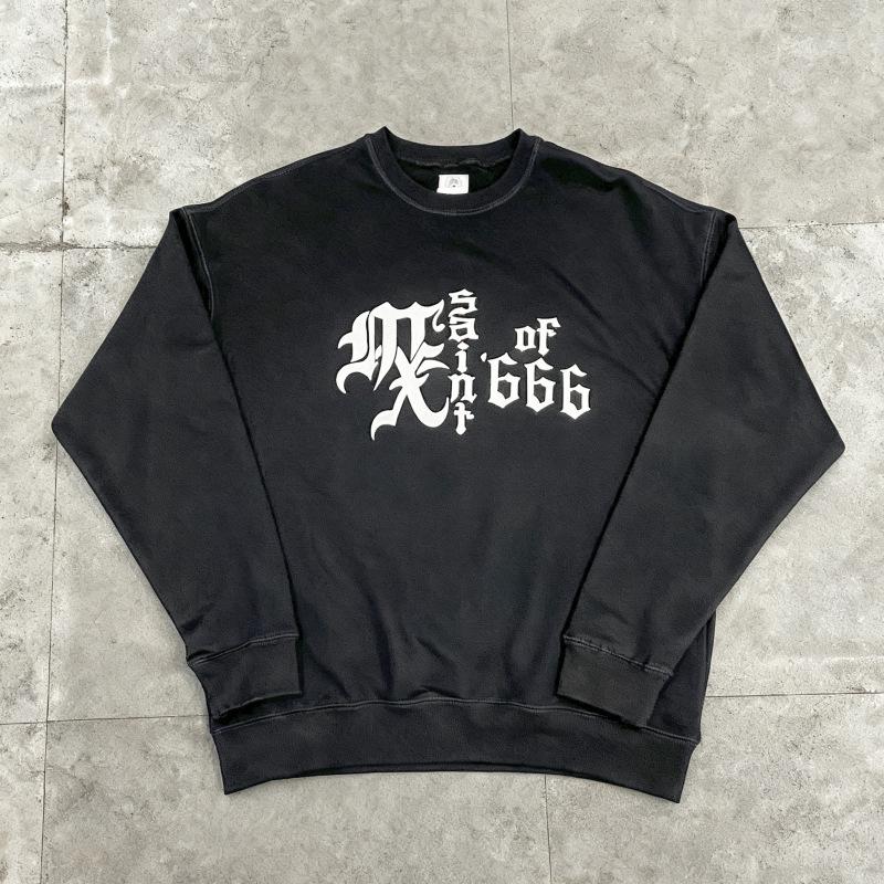 СВЯТОЙ Ретро Потертая Флисовая Толстовка S