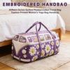 3DRetro Series Quilted Pleated Cotton Travel Bag Fashion Printed Women's Yoga Bag Handbag