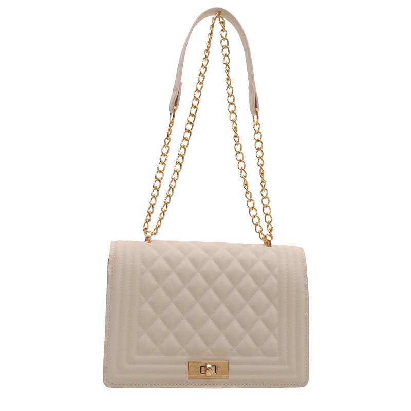 Pu Leather Retro Single Shoulder Bag With Chain Detail For Daily Use