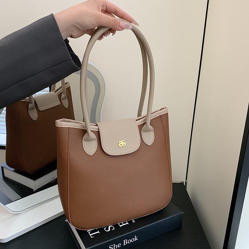 Casual tote bag women's new high-end fashion commuting shoulder bag versatile underarm bag