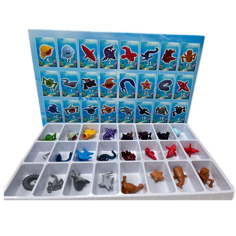 24 Sztuki Sea Eater Bloop Gran Maja Figurka Mini 2,5-5 cm Model Gry Eksploracja Głębin Morskich Figurki Potworów z Głębin Morskich PVC Prezent Urodzinowy