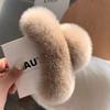 Faux Fur Big Crab Hair Clips Rabbit Large Hairpins Head Temperament Clips  Cute Plush Hair Scratching Ponytail Hair Claws