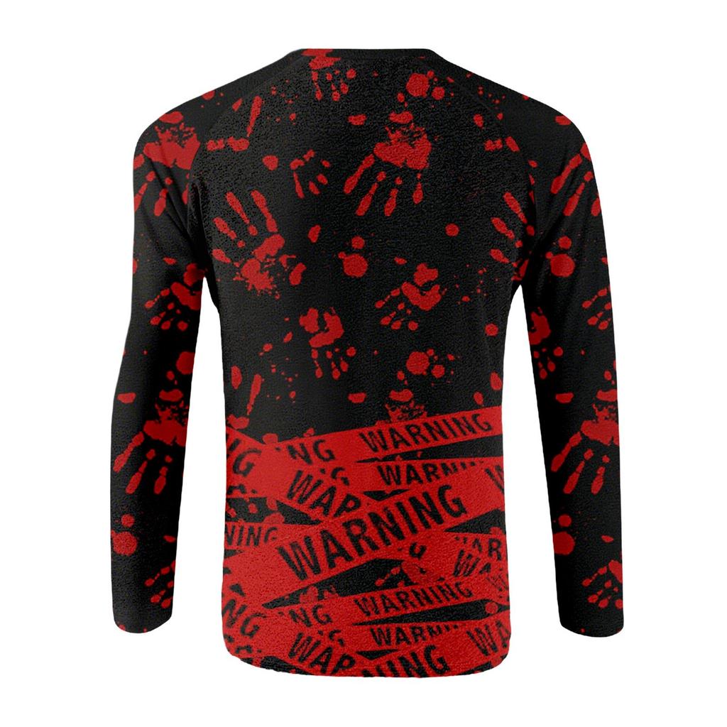 Halloween Print Raglan Sleeve Men's Long Sleeve Top
