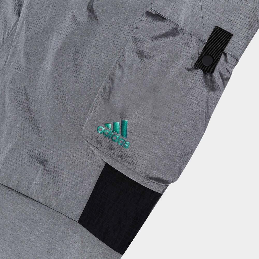 Adidas Patchwork Multi-Pocket Drawstring Casual Pants Men Bottoms Grey IC9251