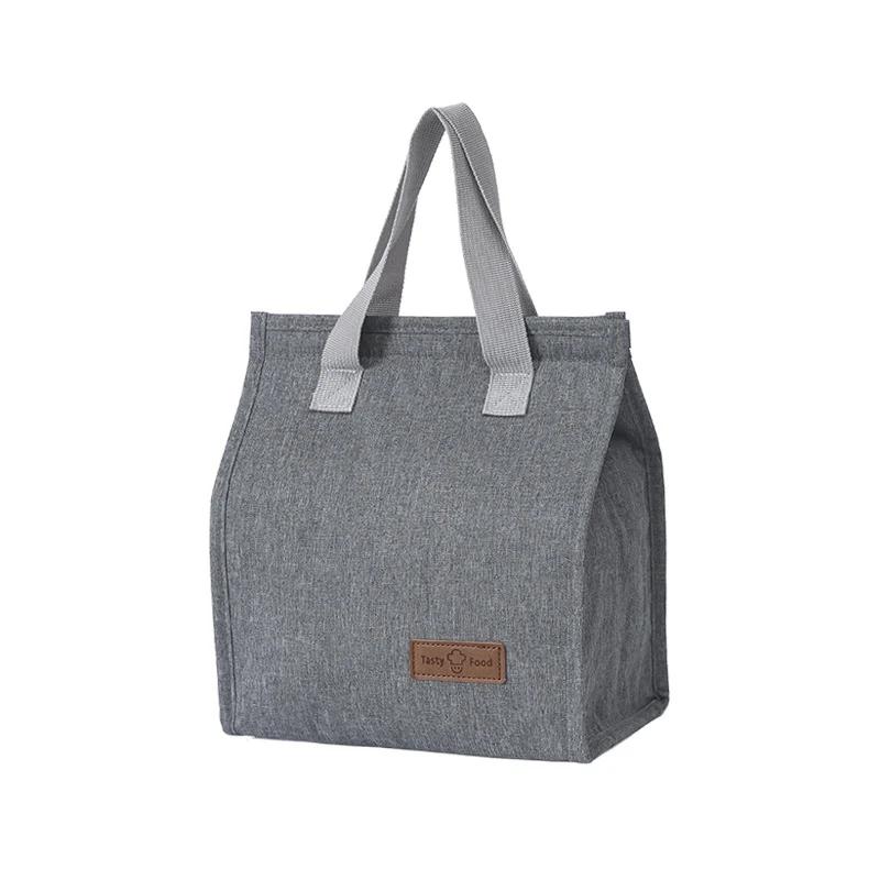 Travel Thermal Insulation Lunch Box Storage Bag Handbag Solid Color Multifunctional Kid School Lunch Bags Picnic Food Pouch