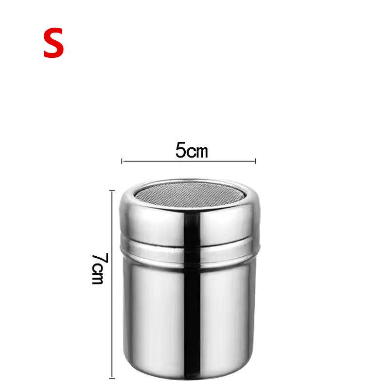 1PC Stainless Steel Mesh Condiment Shaker Dusters Dusting Salt Shaker Spice Jar Salt Sugar Pepper Shaker Box Cocoa Icing Powder