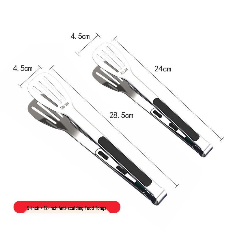 

304 Stainless Steel BBQ Food Tongs Set