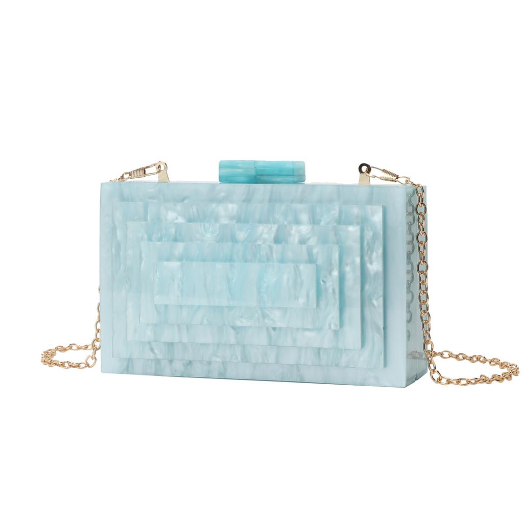 2025 New Acrylic Dinner Bag Fashionable Atmosphere Clutch Bag Chain Shoulder Messenger Bag Party Banquet Evening Wear