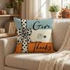 Linen Thanksgiving Printed Pillow Cover Soft Throw Pillow Cover Pillowslip Living Room