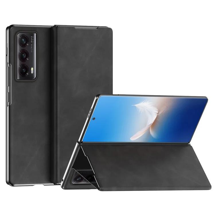 

For Honor Magic Vs2 5G Case Nappa Texture Leather PC Stand Phone Cover