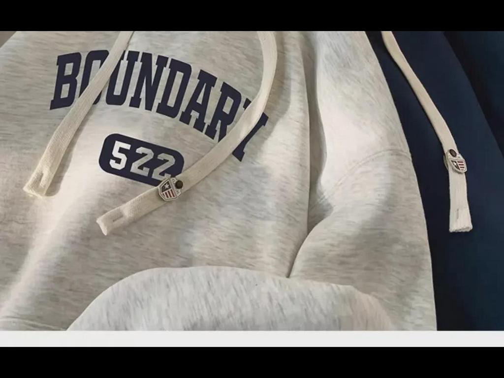 Uniseksowa amerykańska bluza oversize w stylu retro z aksamitną podszewką na wiosnę, jesień i zimę