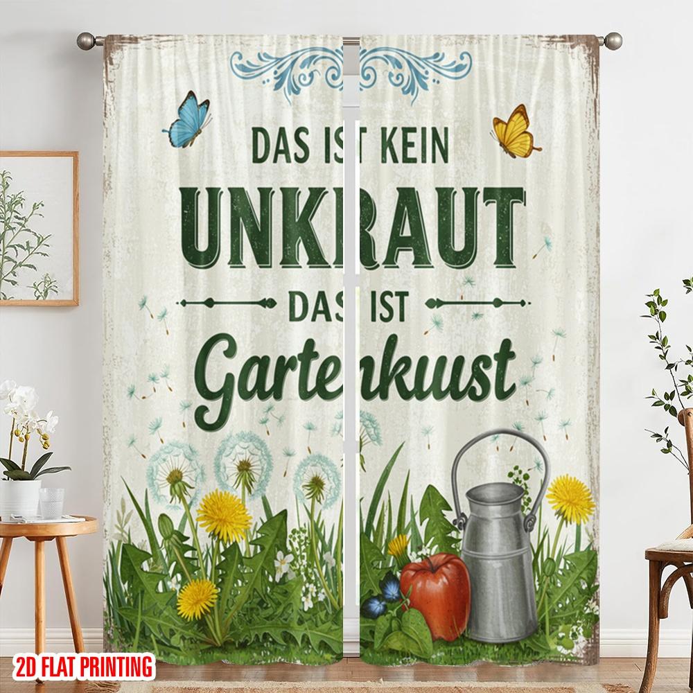 2pcs 2D Flat Printing Party Curtains This Is Not Weed It Is Garden Polyester Without Electricity Festive Wall Decor Use for New