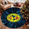 Club America Pattern Round Rug, Indoor/Outdoor Mat, for Picnic, Gameroom, Bedroom, Office, Living Room, Home Decor Carpet, Birthday Gift