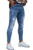 GINGTTO Casual Washed Blue Skinny Size 30 Men's Jeans,