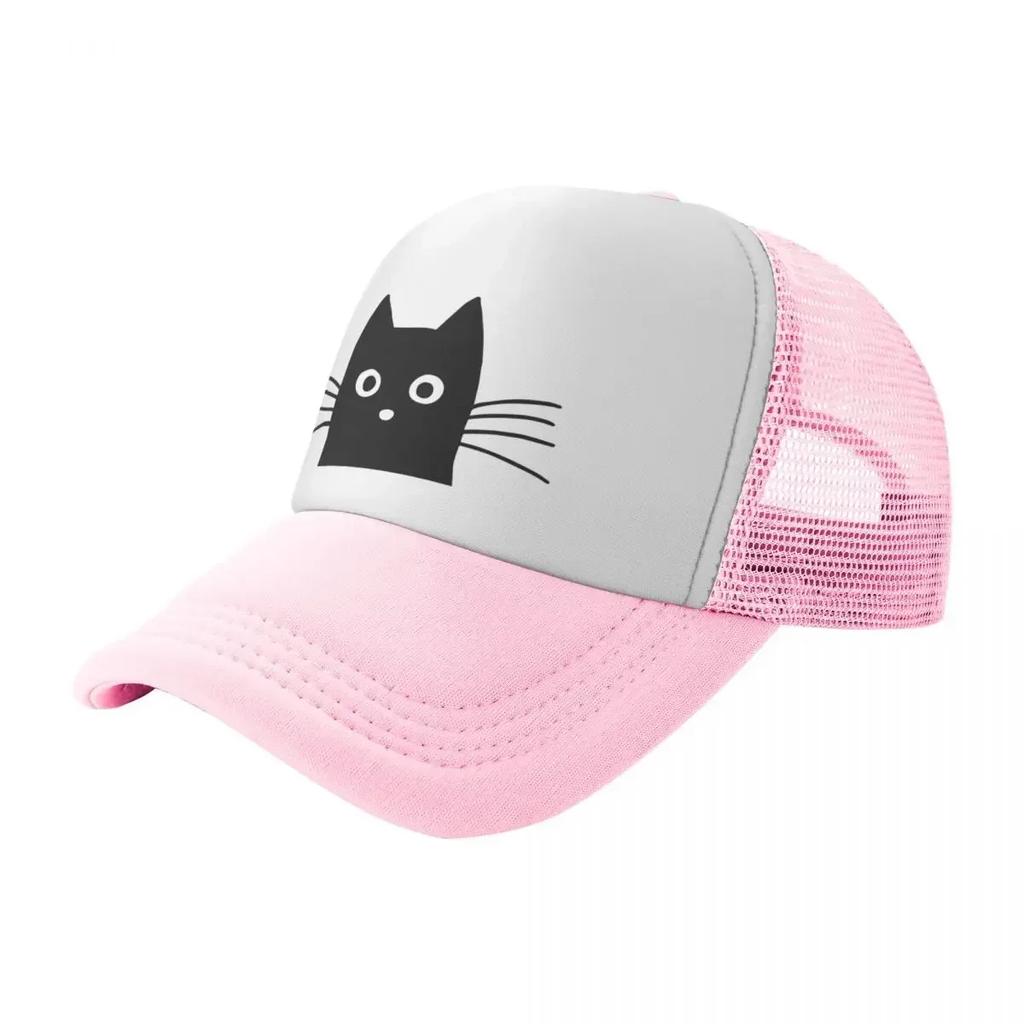Black Cat Face Baseball Cap summer hat Anime Military Cap Unisex Unisexs Womens