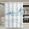 Bathroom Thickened Waterproof Curtain Mildew Proof Shower Curtain Shower Partition Curtain Shower Curtain Bathroom Curtain Free Perforation