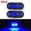 2/4Pcs Led Side Marker Lights 12v 24v Trailer Trucks Car Warning Lamp Clearance Signal Strobe Light Waterproof Oval Amber Lamp