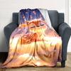1pc Deer Name Blanket Lightweight Flannel Throw for Sofa Bed Travel Camping Livingroom Office Couch Chair