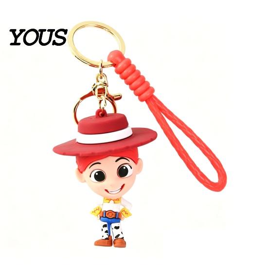 Durable Keychain Pendant, Cartoon Anime Character Charm Key Chain, Waterproof Scratch-Resistant Versatile Holder with Lanyard, for School Bags