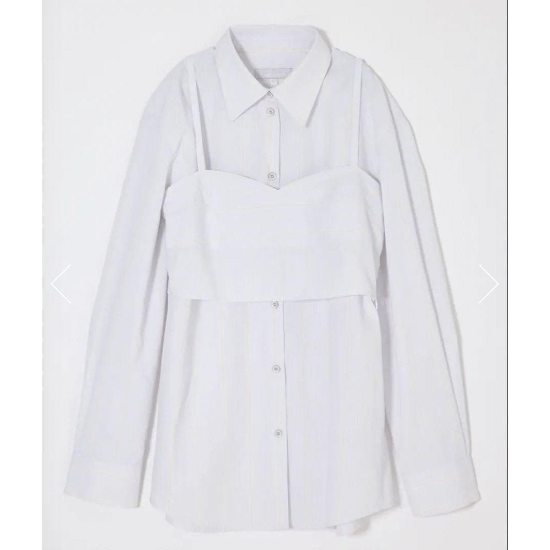 SHIRT & bustier set moussy white free size price reduction