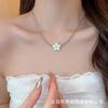 Light Luxury Exquisite Niche Design Sense Dripping Oil Flower Pendant Necklace Women'S Fashion Temperament High Sense Collarbone Chain