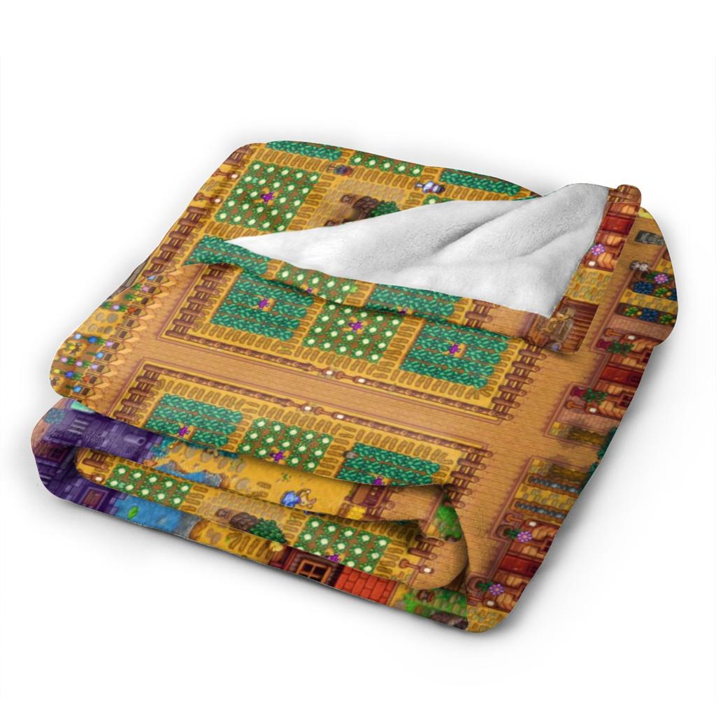 Stardew Valley Farm Plush Blanket Girls Boys  Flannel Throw Blanket For Couch Bed Super Soft Custom Quality Bedspread Gift Idea
