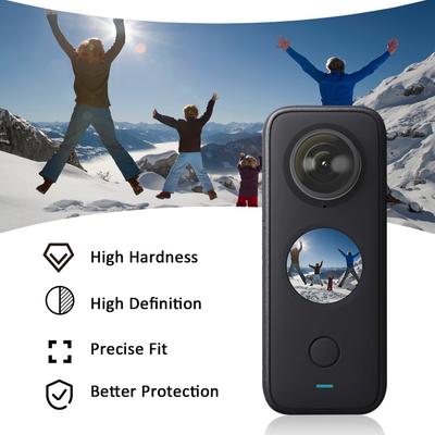 2 protectores de lente de cámara de acción con doble revestimiento óptico de repuesto para Insta360 ONE X2