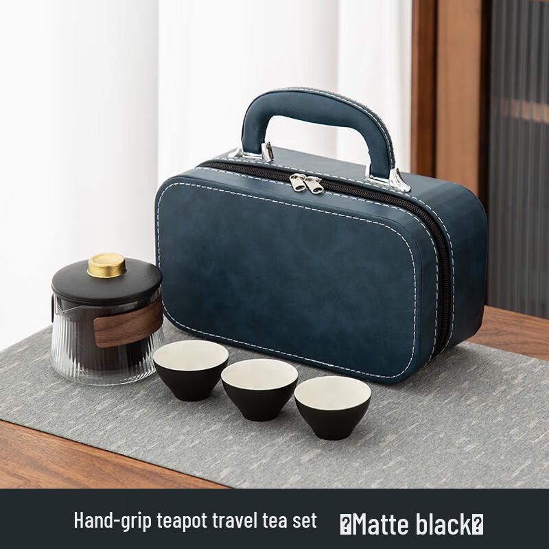 

WZ Portable Ceramic Kung Fu Tea Set (1 Pot, 3 Cups) Matte Black
