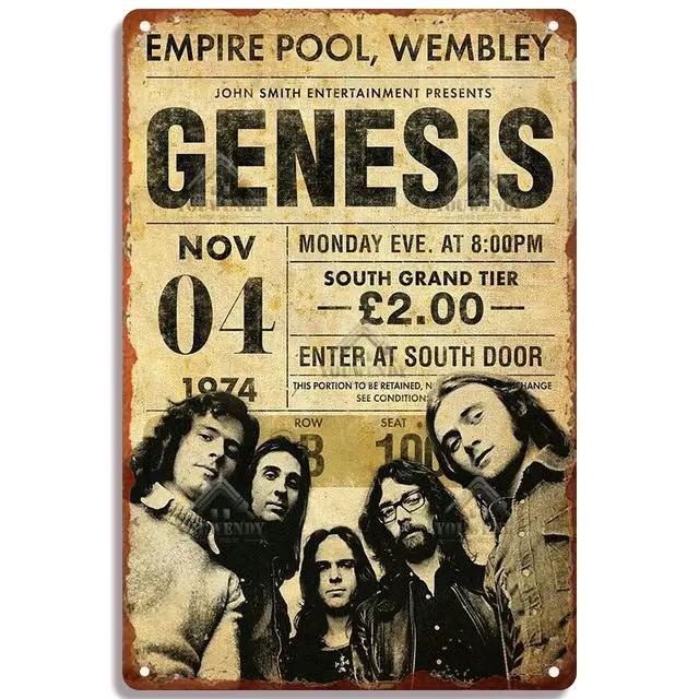 Vintage Rock Music Concert Metal Poster Sign - Art Painting Plaque - Ideal for Retro Pub Bar and Home Decoration