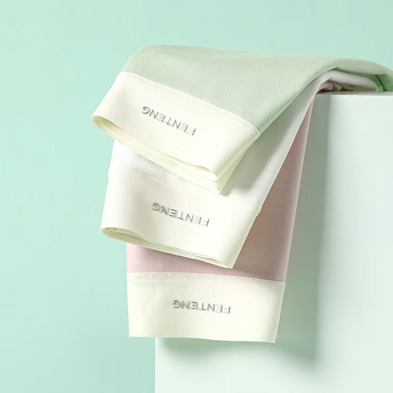 Fenteng Women's 10A Antibacterial Cotton Boxer Briefs 3-Pack