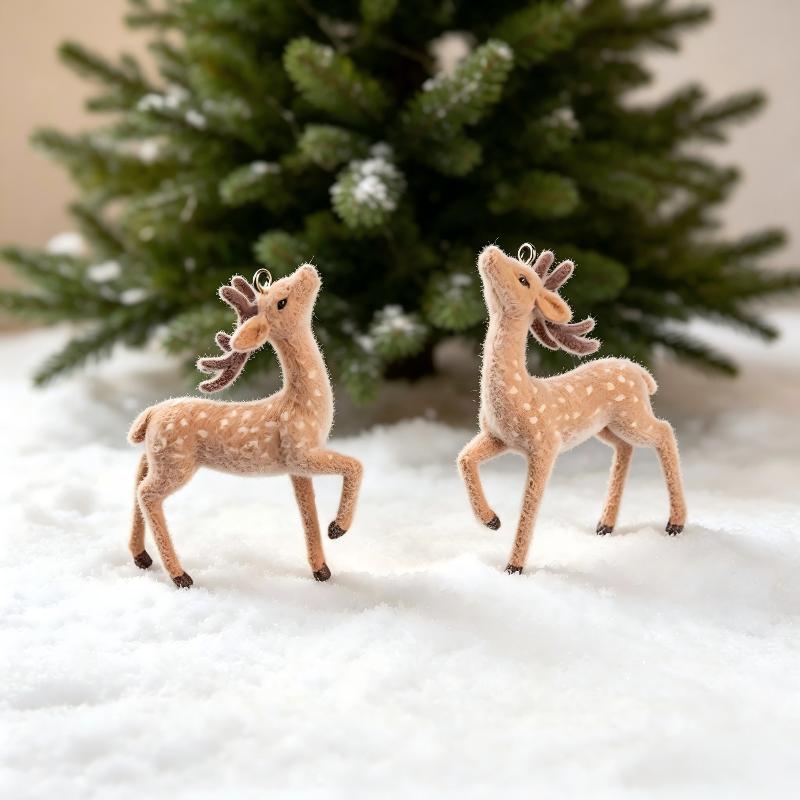 Cute Portable Deer Keychain 11.5Cm Length Korean Style Diy Bead Case Handmade Bag Pendant