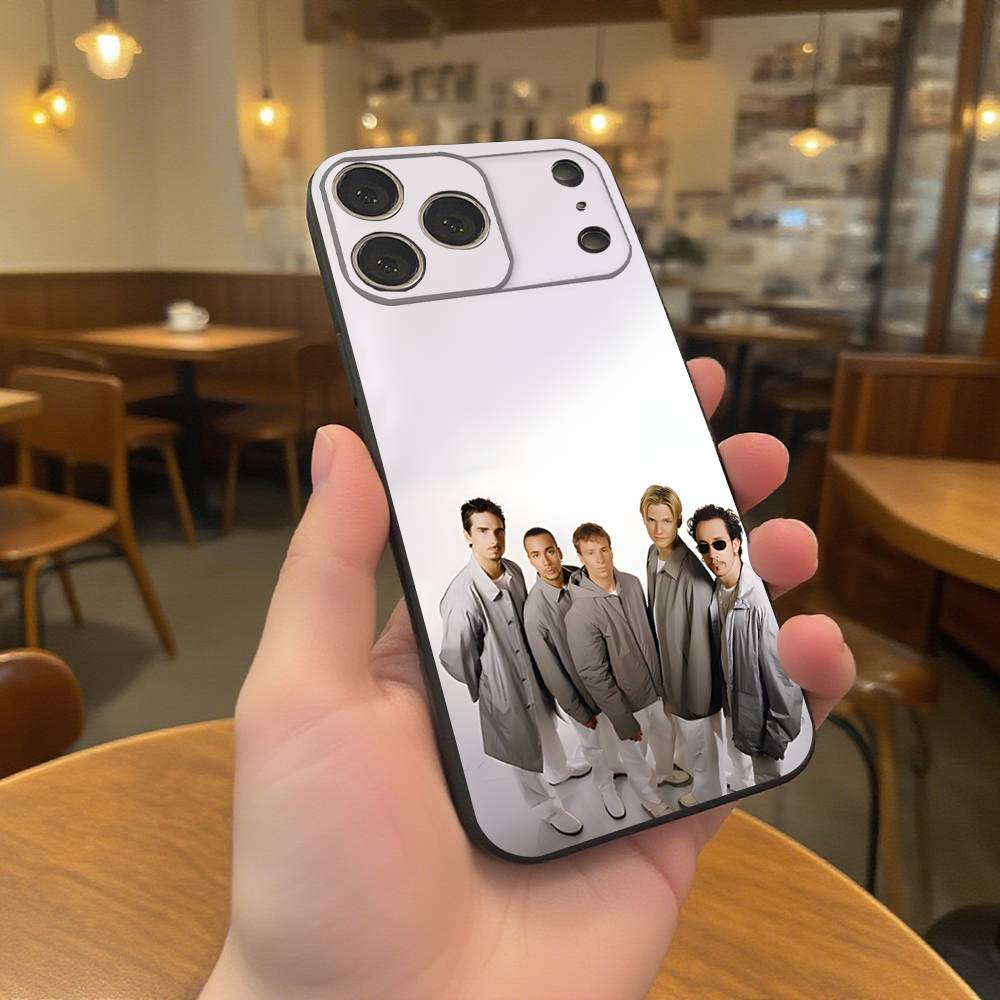 B-Backstreet Boys BSB Coque de téléphone souple noire Pour iPhone 17,16,15,14,13,12,11,Pro,Max,Plus