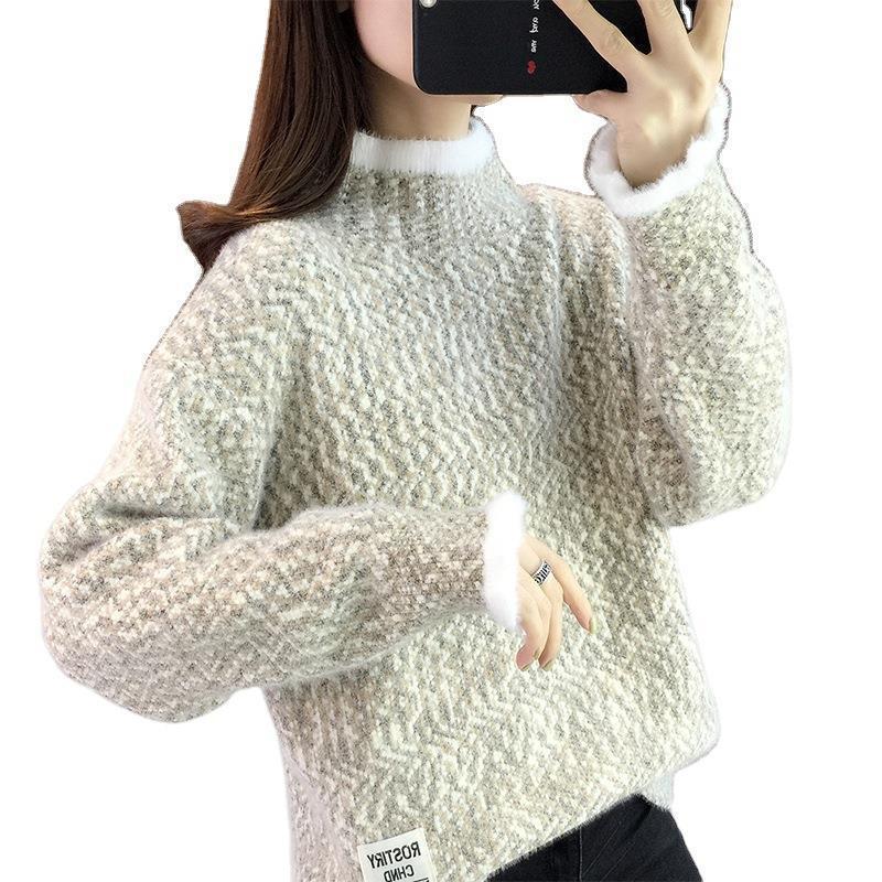 2026 Women's Chenille Sweater: Cozy High-Collar Knitwear for Autumn & Winter