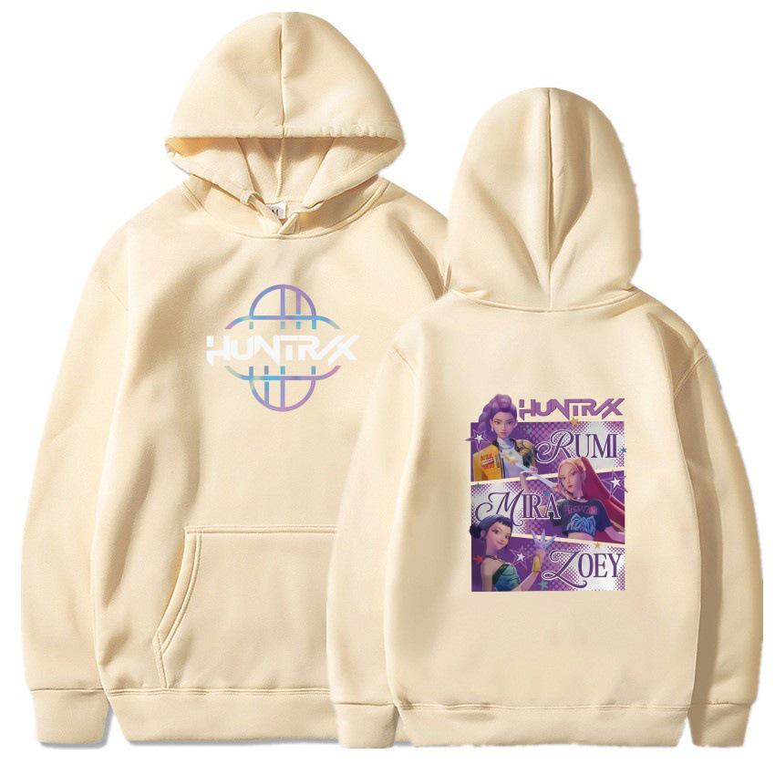 European & American 2025 KPOP Demon Hunting Girl Group Fleece Sweatshirt - Autumn/Winter Kids' Hooded Fashion.