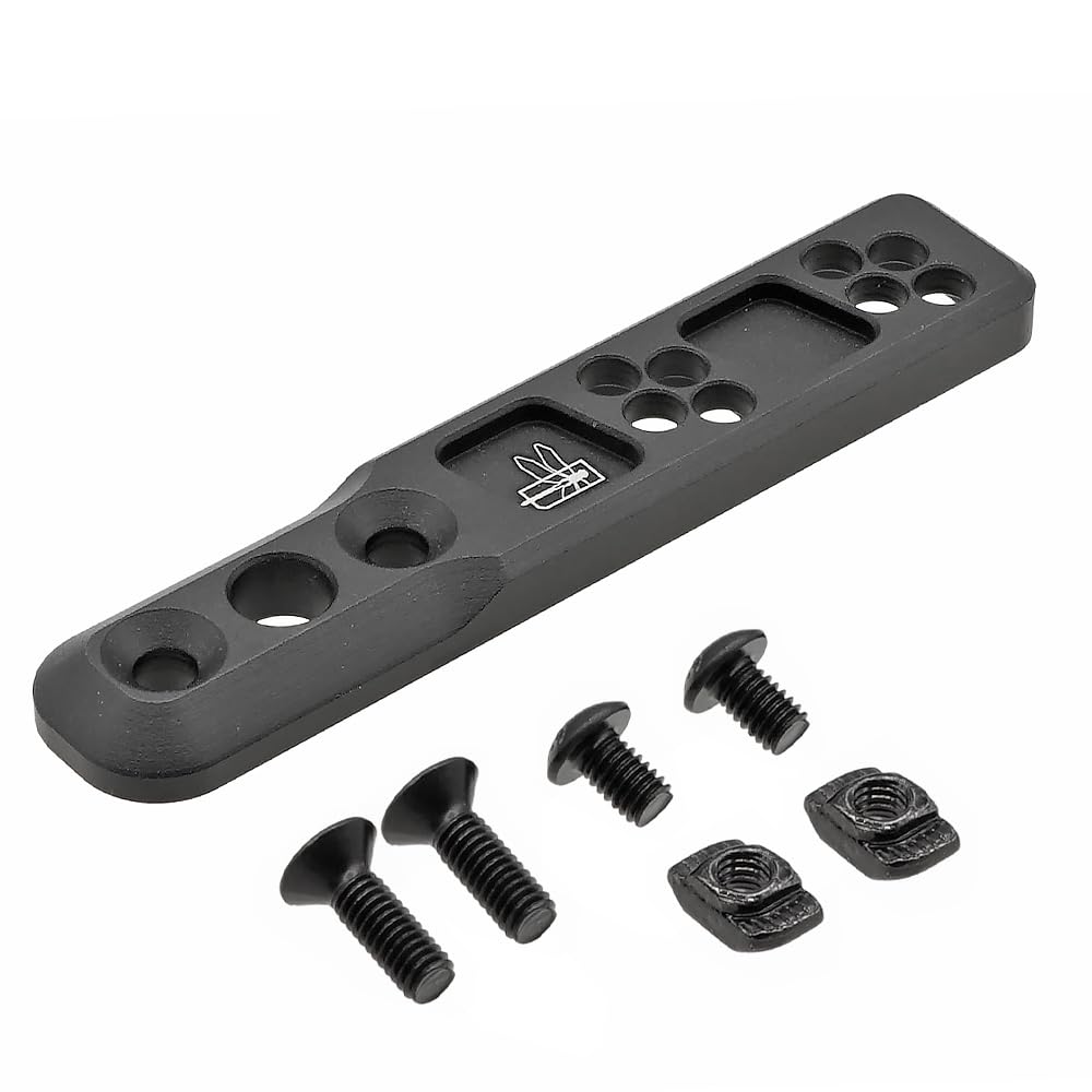 Ryohin Buhin M-LOK Compatible In-Line Light Mount for SF M300/M600 Mod Lights, Black with Engraving (HSP Thorntail2 SBR Replica)