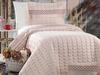 Colors Quilted Single Bedcover 3pcs, Coverlet 180x240, Pillowcase 50x70, Micro Cotton, Powder